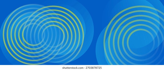 Capa abstracta del fondo amarillo azul 3D de la superposición en el espacio brillante con la decoración del efecto de los círculos. Concepto moderno del estilo del recorte del elemento del Diseño gráfico para el Anuncio del Web, el arte, el volante, la tarjeta, o la cubierta del folleto