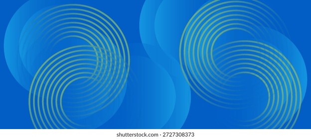 3D blue yellow abstract background overlap layer on bright space with circles effect decoration. Modern graphic design element cutout style concept for web banner, art, flyer, card, or brochure cover

