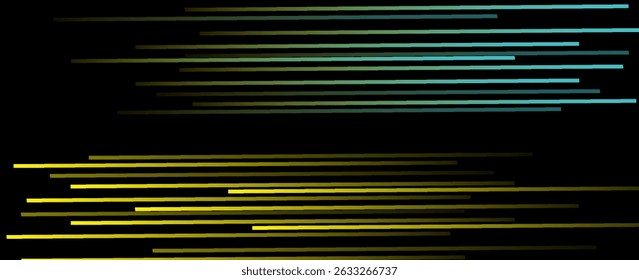 Fondo geométrico techno amarillo azul 3D en el espacio oscuro con la decoración del movimiento de las líneas. Alta velocidad con estilo de rayas. Concepto moderno del elemento del Diseño gráfico para el Anuncio, el volante, la tarjeta, o la cubierta del folleto