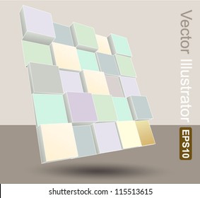 3D board pastel color