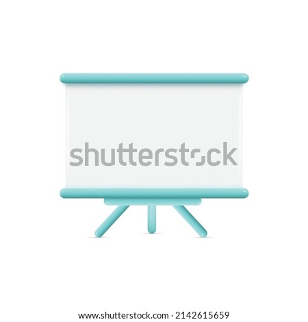 3d board for presentation and projector. Vector illustration