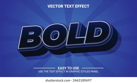 3d bold editable text effect