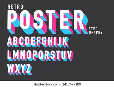 3d bold typography design vector/illustration