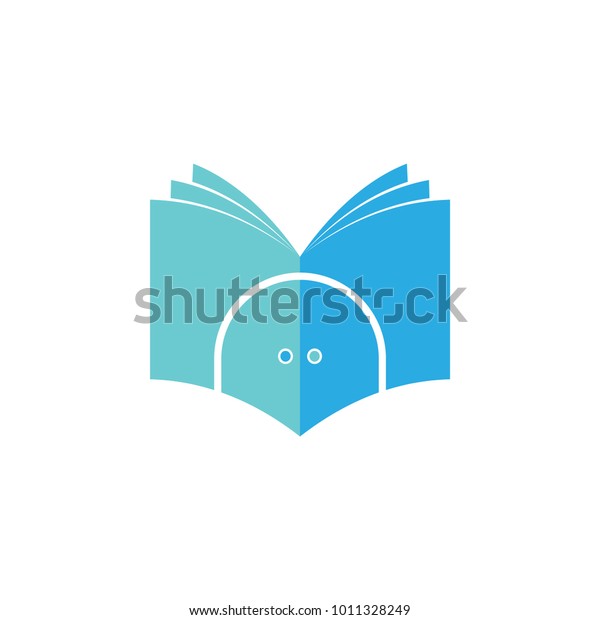 3d Book Door Gate Logo Design Stock Vector (Royalty Free) 1011328249
