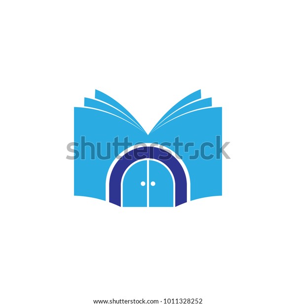 3d Book Door Gate Logo Design Stock Vector (Royalty Free) 1011328252