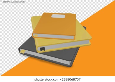 3d book illustration for education, business and school icon