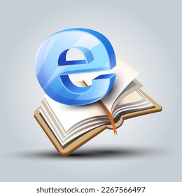 3d book isolated web design