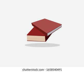 3D Books Vector Design Concept