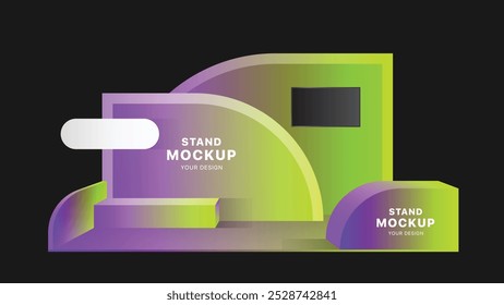 3D Stand Event Ausstellung Mockup Vorlage Selbst gemachte Arbeit Nicht KI gemacht