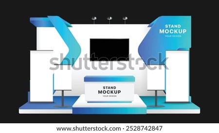 3D Booth Stand Event Exhibition Mockup Template Self-made Work Not AI-made