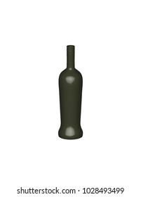 3D bottle green