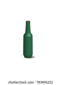 3D bottle green