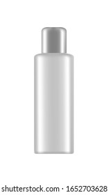 3D-Flasche einzeln auf weißem Hintergrund. Realistische Vektorillustration Schönheitsinformation für das Paketdesign. Schablone für unscharfe Arzneimittel, Kosmetik und Hygienepaket - Creme, Gel, Hautpflege