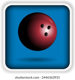 3d Bowling Sport BAll Illustration Vector