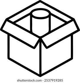 3d box i con vector art eps file 