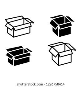 3d box icon on a white background Design for print and on-site packaging.Box icon set.Simple Set of Abstract Product Related Vector Line Icons. 3D hexagonal shape is a geometric