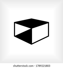 Icono de caja 3D. Símbolo de paquete - Vector.