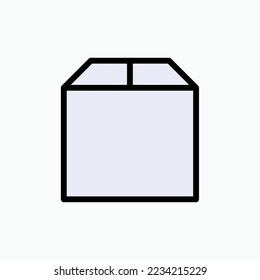 3D Box Icon. Package within Line Art Style , Cube Symbol.
