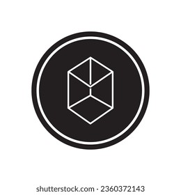 3D box icon vector template illustration logo design