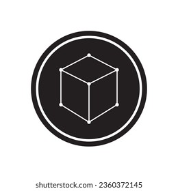 3D box icon vector template illustration logo design