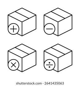 3D Box Inventory – Math Symbols