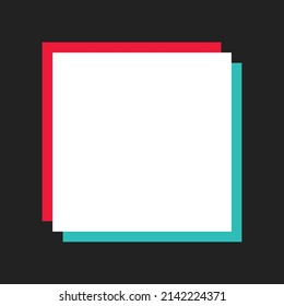 3D Box, Red Blue Box, Box Template, 3D Gaming Frame, 3D Frame, Colorful Frame, Vector Illustration Background