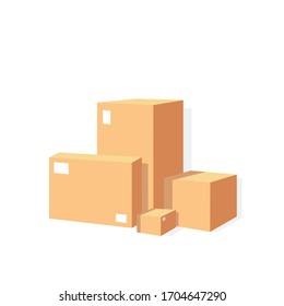 3D box, vector. Isometric package. Box for delivery. Box in isometric view. Vector.