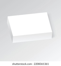 3d box white color for packaging, gift box gradient color vector
