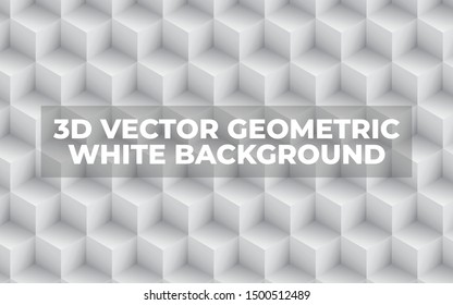 3d boxes isometric geometric pattern vector white background for presentations social media digital and print media