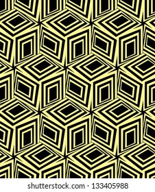 3d boxes seamless pattern, vector background.