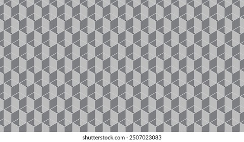 3D boxes seamless pattern. Vector isometric illustration.