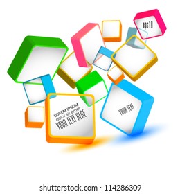 3d boxes vector illustration
