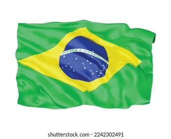 3d brazil flag national sign symbol