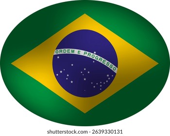 3D Brazilian Flag Sphere - Brazil National Symbol and Patriotic Design