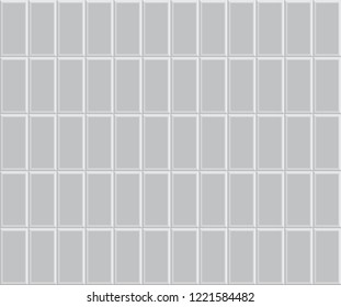 3D brick stone pavement texture background, gray vector illustration pattern seamless