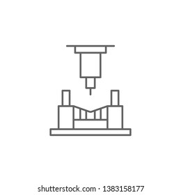 3d bridge icon. Element of 3d printing icon. Thin line icon for website design and development, app development. Premium icon