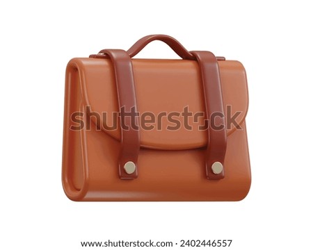 3d briefcase icon vector illustration