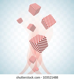3d bright abstract background with cubes