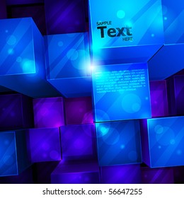 3d bright abstract background - vector illustration