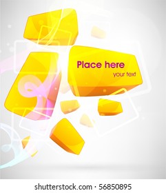 3d bright abstract background - vector illustration