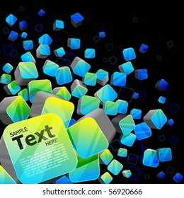 3d bright abstract background - vector illustration