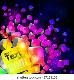 3d bright abstract background - vector illustration