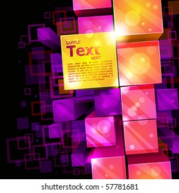 3d bright abstract background - vector illustration