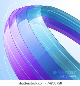 3d bright abstract background - vector illustration