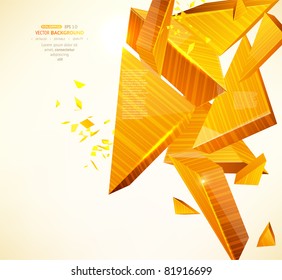 3d bright abstract background - vector illustration