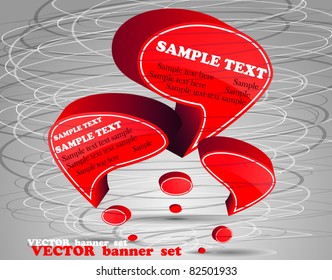 3d bright abstract background - vector illustration