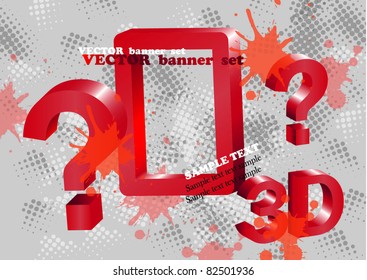 3d bright abstract background - vector illustration