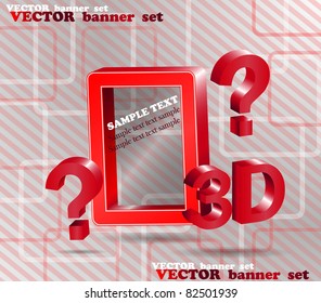 3d bright abstract background - vector illustration