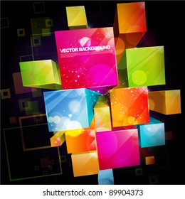 3d bright abstract background - vector illustration