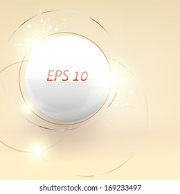3d bright abstract circle on soft background.